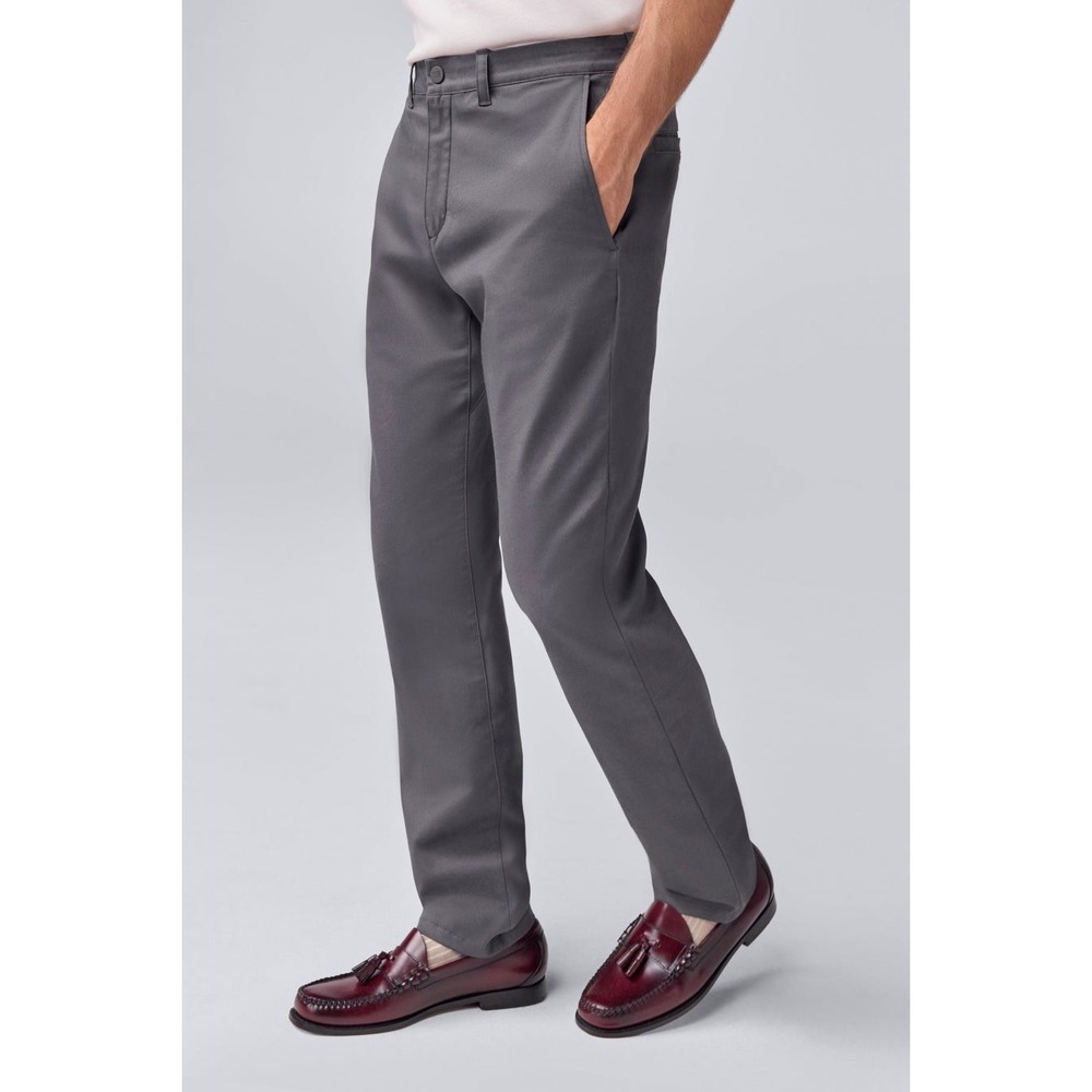 Mack Weldon Men's Charcoal Gray Chinos